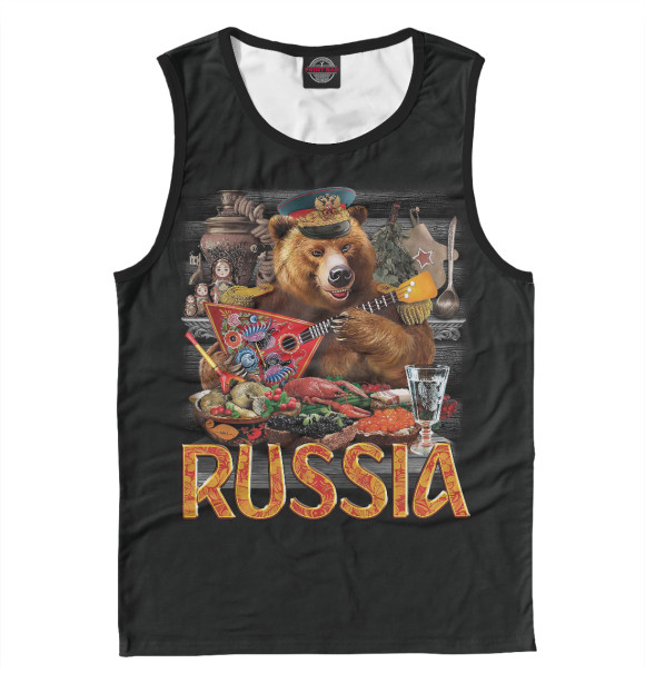 Майка RUSSIA (Русский Медведь) для мальчиков 