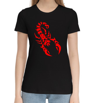 Женская Хлопковая футболка Скорпион