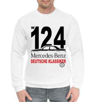 Мужской Хлопковый свитшот Mercedes W124 немецкая классика