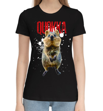 Женская Хлопковая футболка Quokka