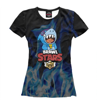 Футболка для девочек Brawl Stars: Leon Shark