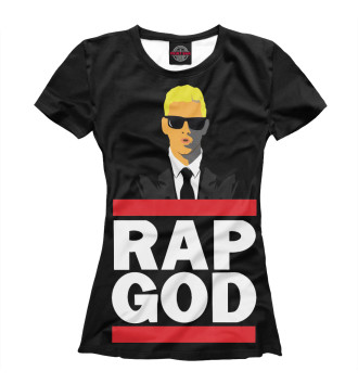 Женская Футболка Eminem Rap God
