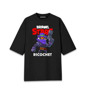 Женская Хлопковая футболка оверсайз Brawl Stars, Ricochet