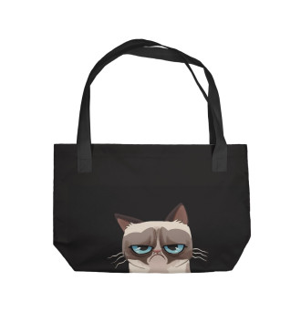 Пляжная сумка Грустный котик