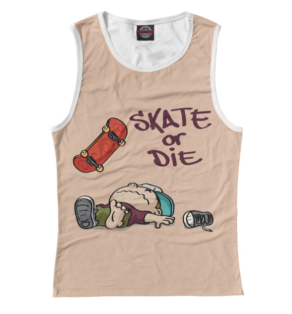 Женская Майка Skate or Die