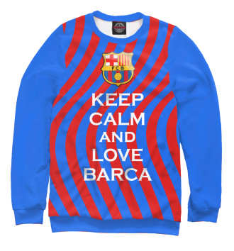 Свитшот для девочек Keep Calm and Love Barca