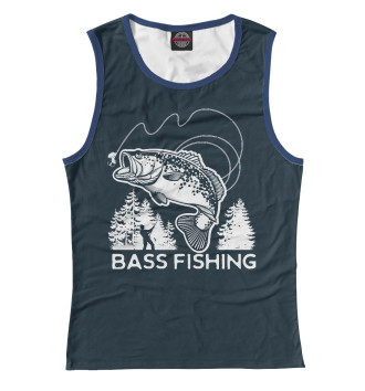 Майка для девочек Bass Fishing