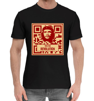 Мужская Хлопковая футболка Время для Революции