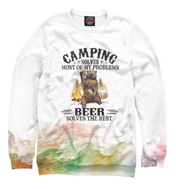 Свитшот Camping Solves Most Of Beer для девочек 