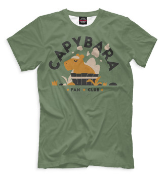 Мужская Футболка Capybara fan club