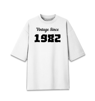 Хлопковая футболка оверсайз Vintage Since 1982