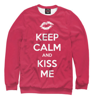 Свитшот для девочек Keep calm and kiss me