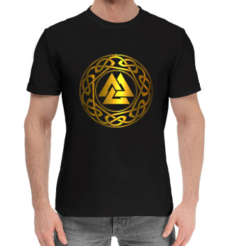 Хлопковая футболка Валькнут символ бога Одина