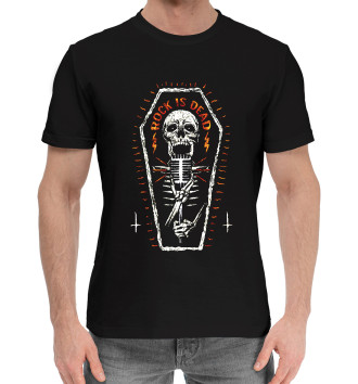 Хлопковая футболка Rock is dead (skeleton)