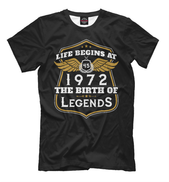 Футболка 1972 - рождение легенды для мальчиков 