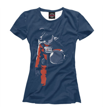 Женская Футболка Dog cosmonaut