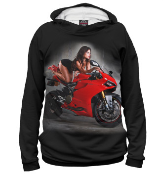 Худи Девушка на мотоцикле