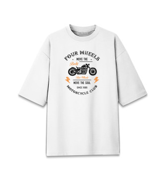 Хлопковая футболка оверсайз Motorcycle Club