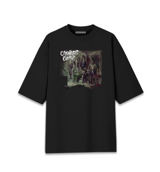 Женская Хлопковая футболка оверсайз Cannabis corpse