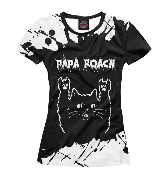 Футболка Papa Roach | Рок Кот для девочек 