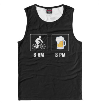Майка для мальчиков Утром - велосипед, вечером - по пиву!