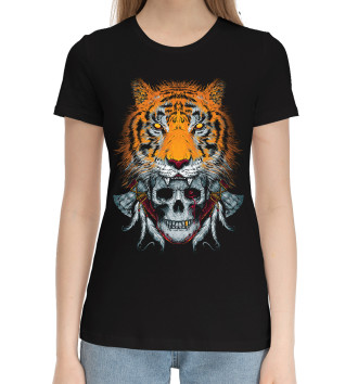 Женская Хлопковая футболка Год тигра