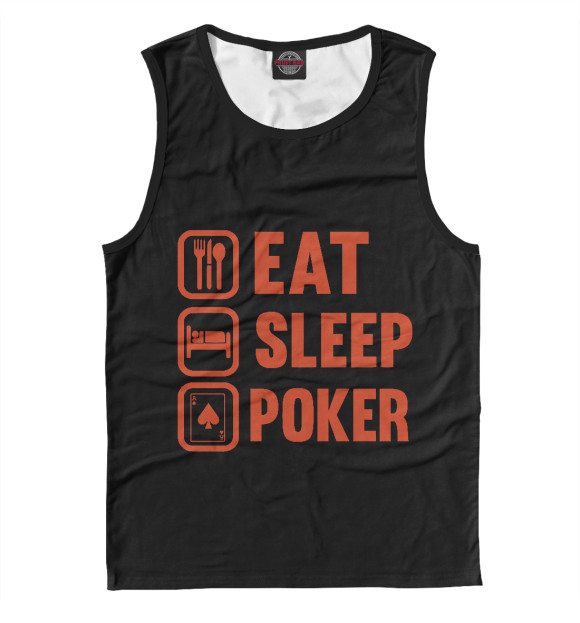 Майка Eat Sleep Poker для мальчиков 