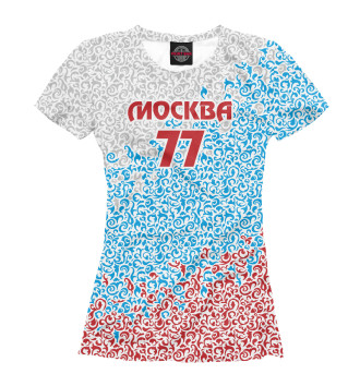 Футболка для девочек Москва - регион 77