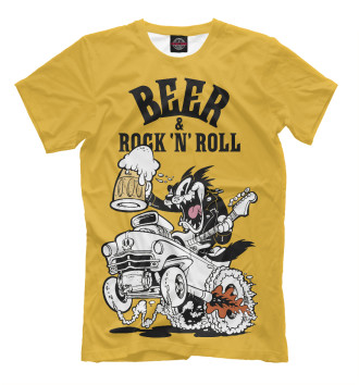 Мужская Футболка Beer & Rock 'n' Roll