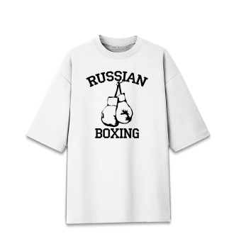 Женская Хлопковая футболка оверсайз RUSSIAN BOXING