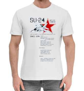 Мужская Хлопковая футболка Су-24