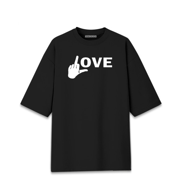 Женская Хлопковая футболка оверсайз Love (fuck)