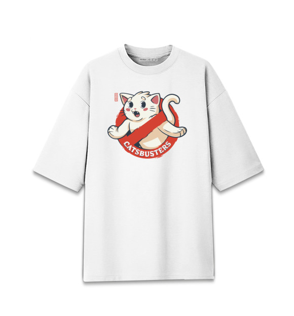 Женская Хлопковая футболка оверсайз Catsbusters