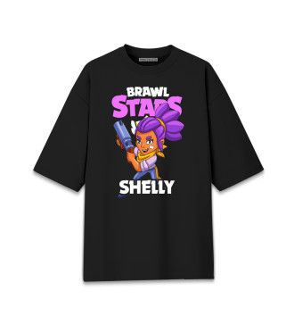 Мужская Хлопковая футболка оверсайз Brawl Stars, Shelly