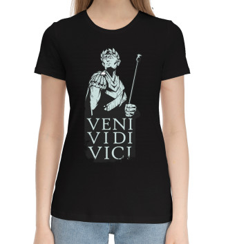 Женская Хлопковая футболка Veni Vidi Vici