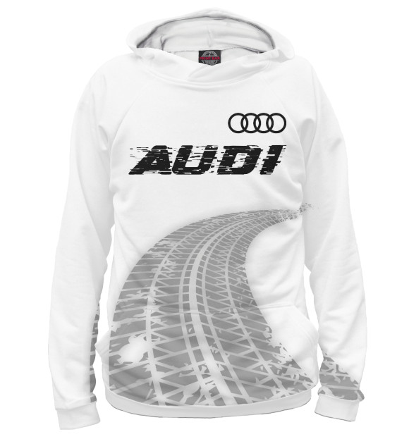 Худи Audi Speed Tires на белом для девочек 