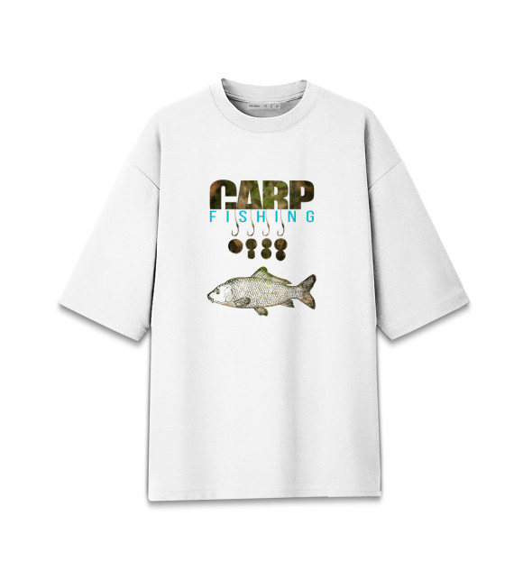 Мужская Хлопковая футболка оверсайз Carp Fishing