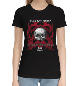 Женская Хлопковая футболка Blacklabelsociety