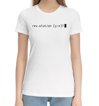 Женская Хлопковая футболка Revolution launch