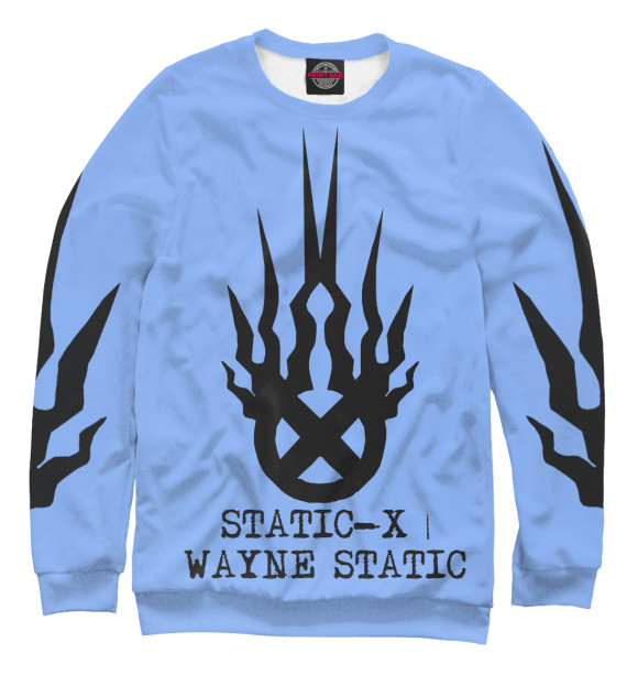 Свитшот Static-X | Wayne Static Blue для девочек 