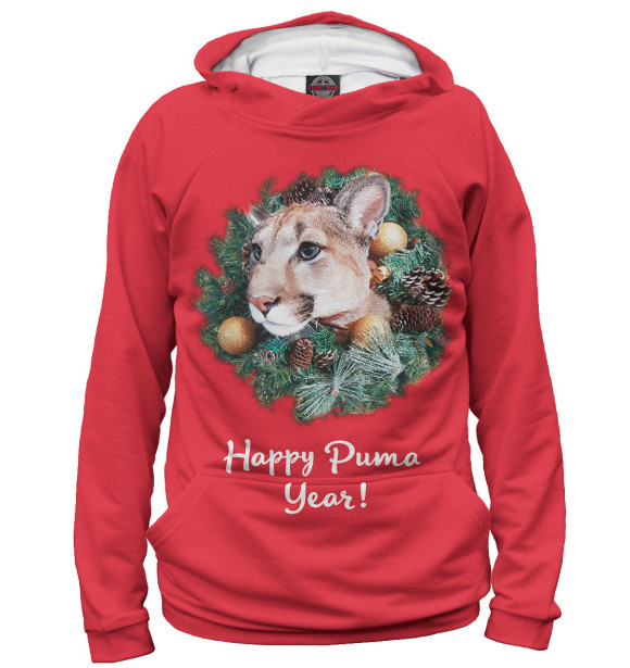 Худи Happy Puma Year! для девочек 