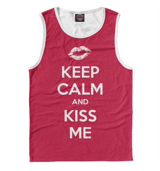 Майка для мальчиков Keep calm and kiss me