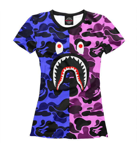 Футболка bape shark для девочек 