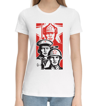 Женская Хлопковая футболка Армия Победы