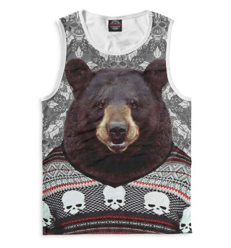 Майка для мальчиков Медведь в свитере
