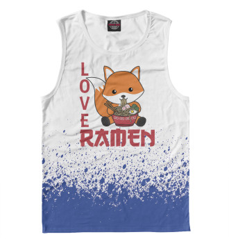 Мужская Майка Love Ramen Cute Fox