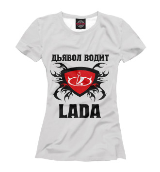 Футболка для девочек Дьявол водит Lada