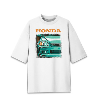 Хлопковая футболка оверсайз Honda