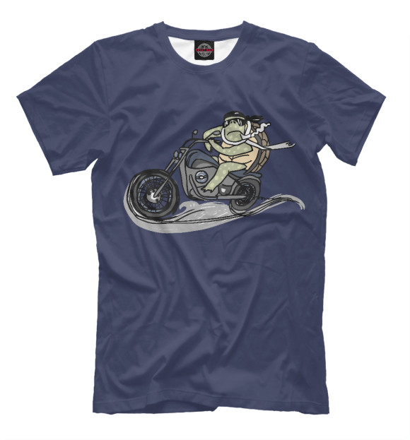 Футболка Черепаха на мотоцикле для мальчиков 