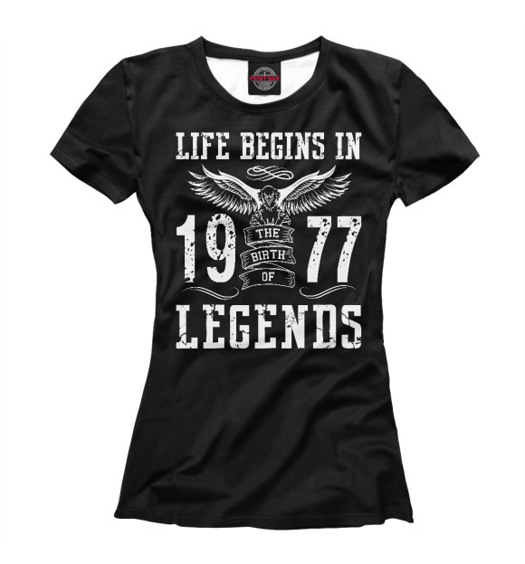 Футболка 1977 - рождение легенды для девочек 